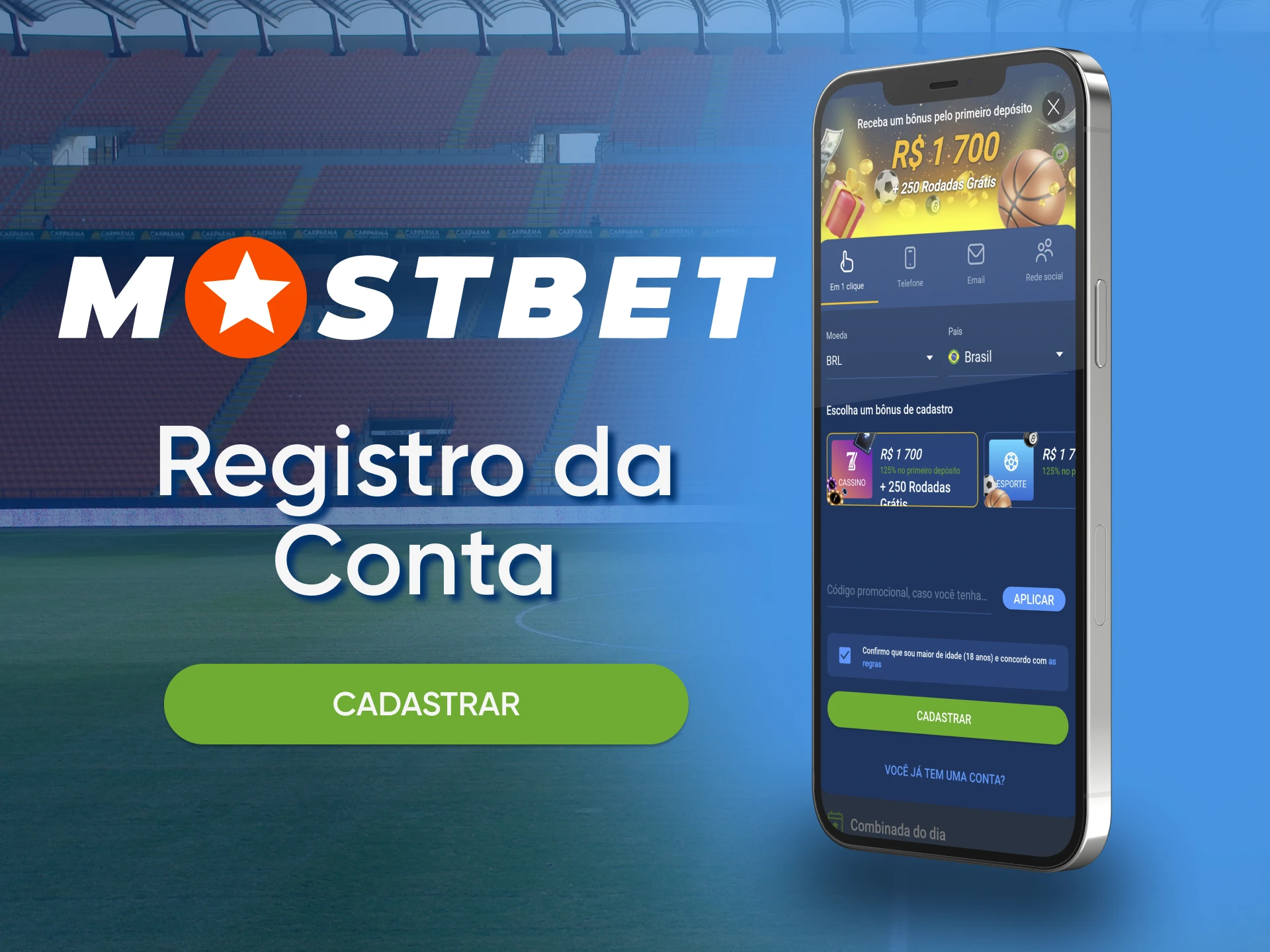 Зарегистрируйтесь в Mostbet с помощью этой инструкции.