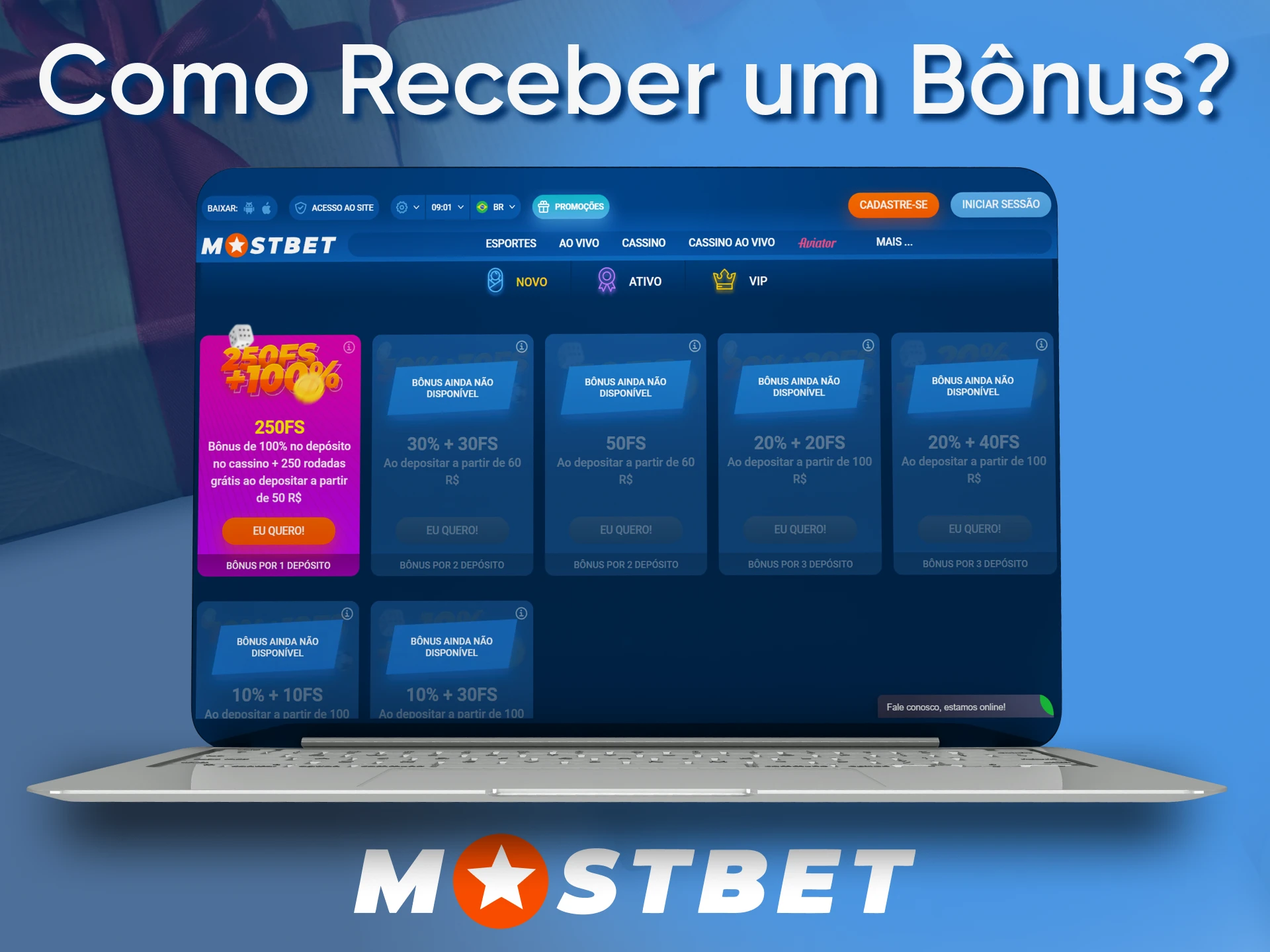 Следуйте инструкциям, чтобы получить свой бонус от Mostbet.