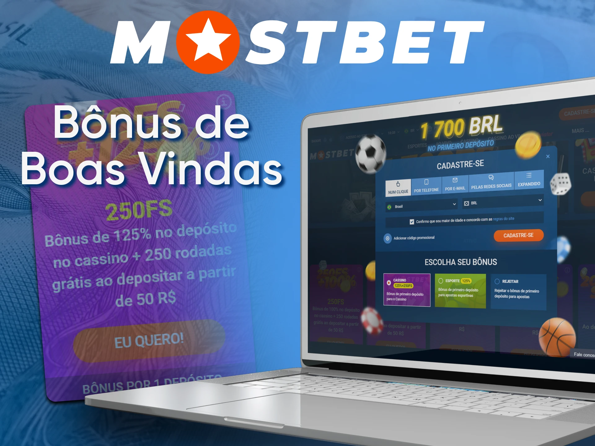 После регистрации вы получите бонус от Mostbet.